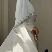 Celestial Rhinestone Abaya with Matching Cape | Luxury 2-Piece Evening Abaya Dress (AA251)